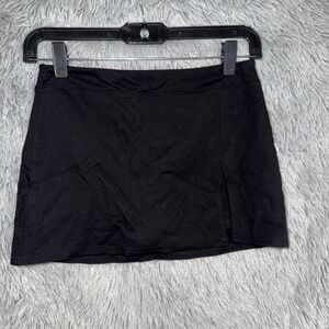 Urban Outfitters Black Mini Skirt S Side Slit Athleisure Casual